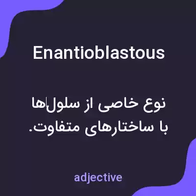 معنی enantioblastous به فارسی معنی enantioblastous به فارسی