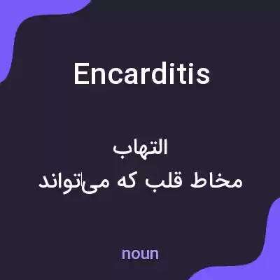 معنی encarditis به فارسی معنی encarditis به فارسی