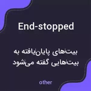 معنی end-stopped به فارسی معنی end-stopped به فارسی