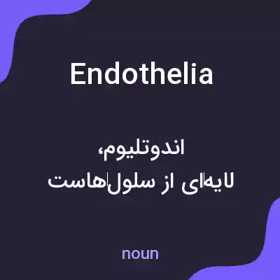 معنی endothelia به فارسی