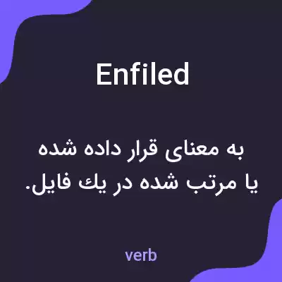 معنی enfiled به فارسی