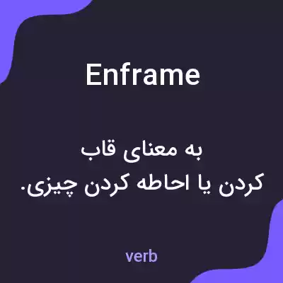 معنی enframe به فارسی