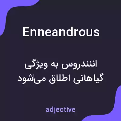 معنی enneandrous به فارسی معنی enneandrous به فارسی