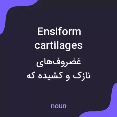 معنی ensiform cartilages به فارسی معنی ensiform cartilages به فارسی