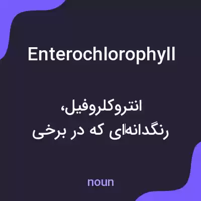معنی enterochlorophyll به فارسی معنی enterochlorophyll به فارسی