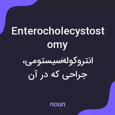 معنی enterocholecystostomy به فارسی معنی enterocholecystostomy به فارسی