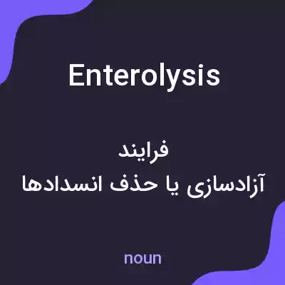 معنی enterolysis به فارسی