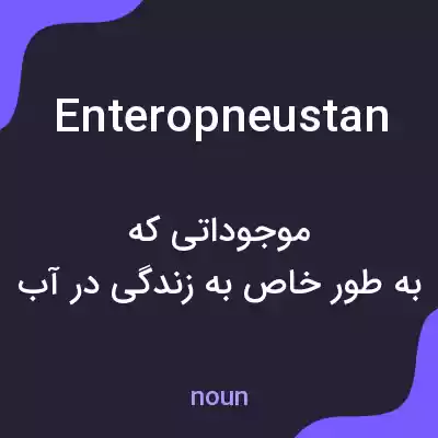 معنی enteropneustan به فارسی معنی enteropneustan به فارسی