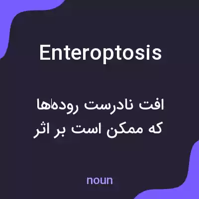 معنی enteroptosis به فارسی