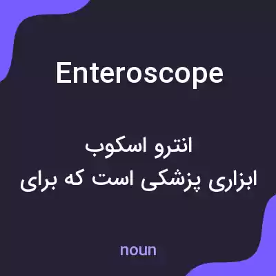معنی enteroscope به فارسی معنی enteroscope به فارسی