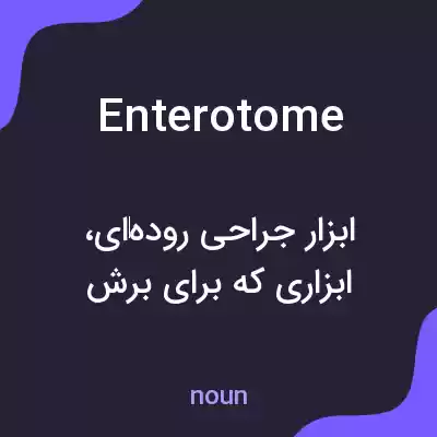 معنی enterotome به فارسی معنی enterotome به فارسی