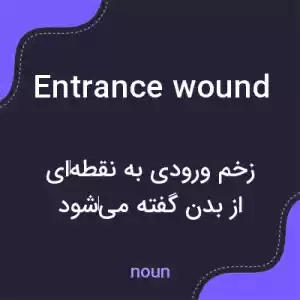 معنی entrance wound به فارسی معنی entrance wound به فارسی