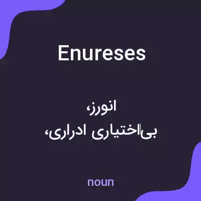 معنی enureses به فارسی معنی enureses به فارسی