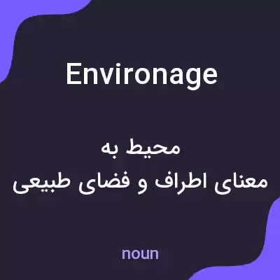 معنی environage به فارسی معنی environage به فارسی