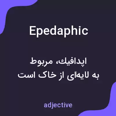 معنی epedaphic به فارسی معنی epedaphic به فارسی