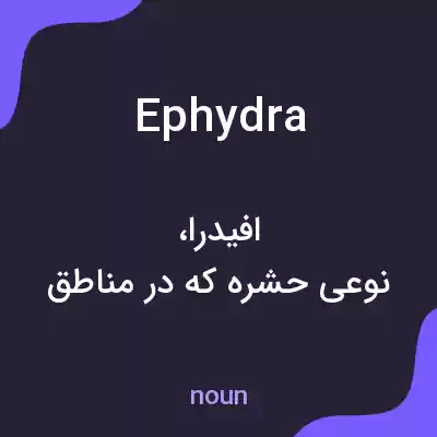 معنی ephydra به فارسی