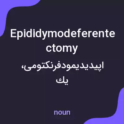 معنی epididymodeferentectomy به فارسی معنی epididymodeferentectomy به فارسی