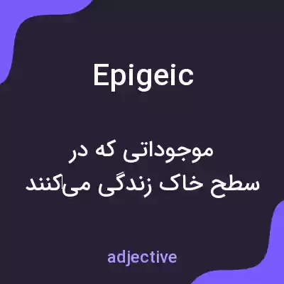 معنی epigeic به فارسی معنی epigeic به فارسی
