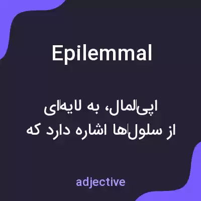 معنی epilemmal به فارسی معنی epilemmal به فارسی