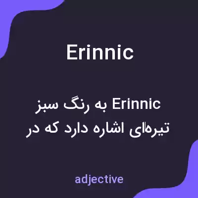 معنی erinnic به فارسی معنی erinnic به فارسی