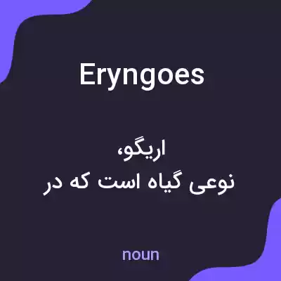 معنی eryngoes به فارسی