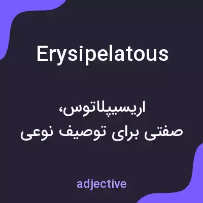 معنی erysipelatous به فارسی معنی erysipelatous به فارسی
