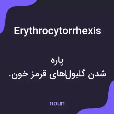 معنی erythrocytorrhexis به فارسی معنی erythrocytorrhexis به فارسی