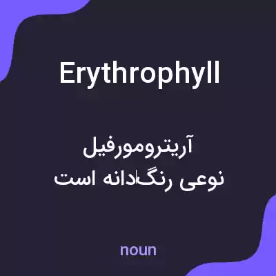 معنی erythrophyll به فارسی معنی erythrophyll به فارسی