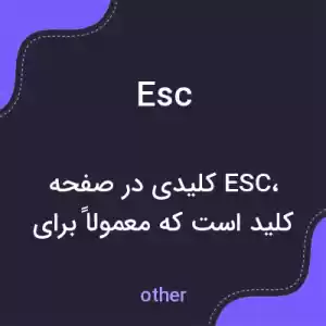 معنی esc به فارسی معنی esc به فارسی