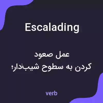 معنی escalading به فارسی