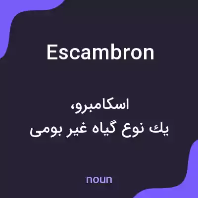 معنی escambron به فارسی معنی escambron به فارسی
