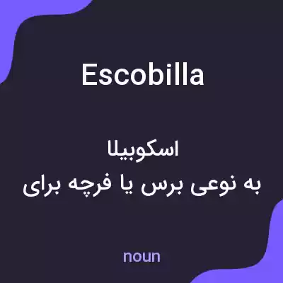 معنی escobilla به فارسی معنی escobilla به فارسی