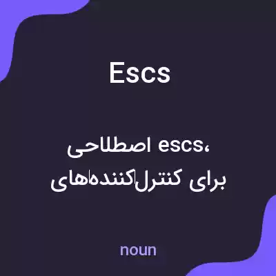 معنی escs به فارسی معنی escs به فارسی