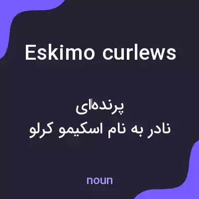 معنی eskimo curlews به فارسی معنی eskimo curlews به فارسی