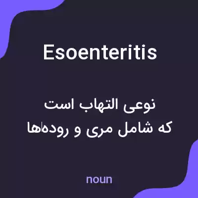 معنی esoenteritis به فارسی معنی esoenteritis به فارسی