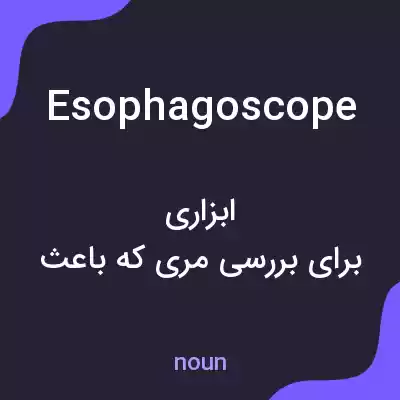 معنی esophagoscope به فارسی معنی esophagoscope به فارسی