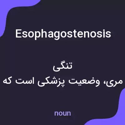 معنی esophagostenosis به فارسی معنی esophagostenosis به فارسی