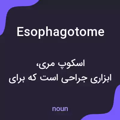 معنی esophagotome به فارسی معنی esophagotome به فارسی