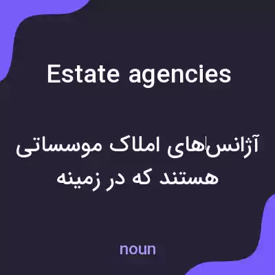 معنی estate agencies به فارسی معنی estate agencies به فارسی