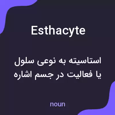 معنی esthacyte به فارسی معنی esthacyte به فارسی