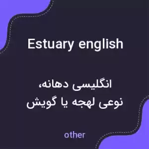 معنی estuary english به فارسی معنی estuary english به فارسی