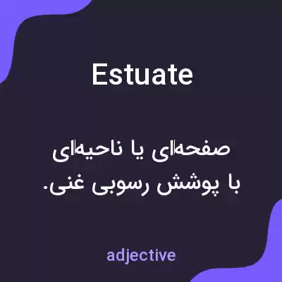 معنی estuate به فارسی معنی estuate به فارسی