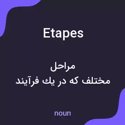 معنی etapes به فارسی معنی etapes به فارسی