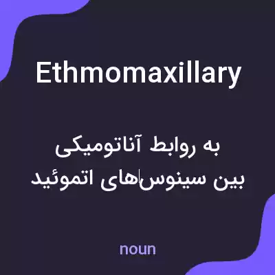 معنی ethmomaxillary به فارسی معنی ethmomaxillary به فارسی