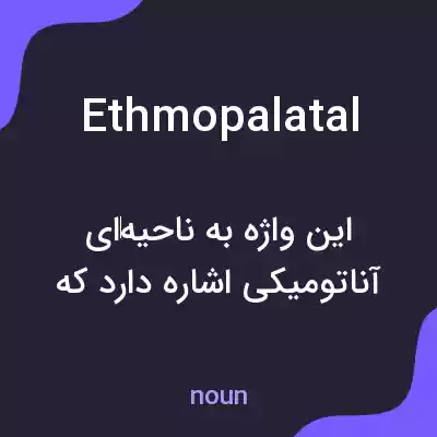 معنی ethmopalatal به فارسی معنی ethmopalatal به فارسی