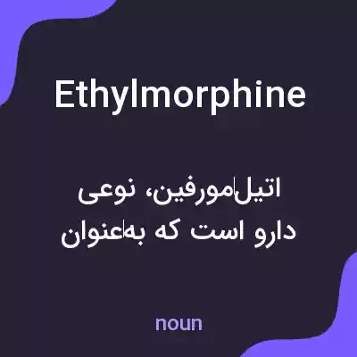 معنی ethylmorphine به فارسی معنی ethylmorphine به فارسی