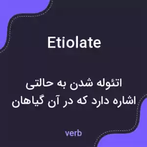 معنی etiolate به فارسی معنی etiolate به فارسی