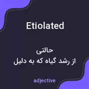 معنی etiolated به فارسی