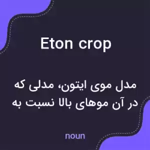 معنی eton crop به فارسی