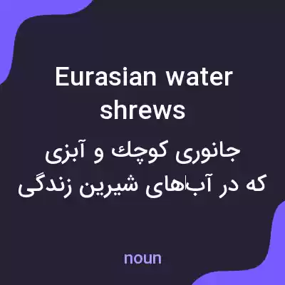 معنی eurasian water shrews به فارسی معنی eurasian water shrews به فارسی